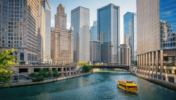 Chicago River Downtown Chicago River Downtown