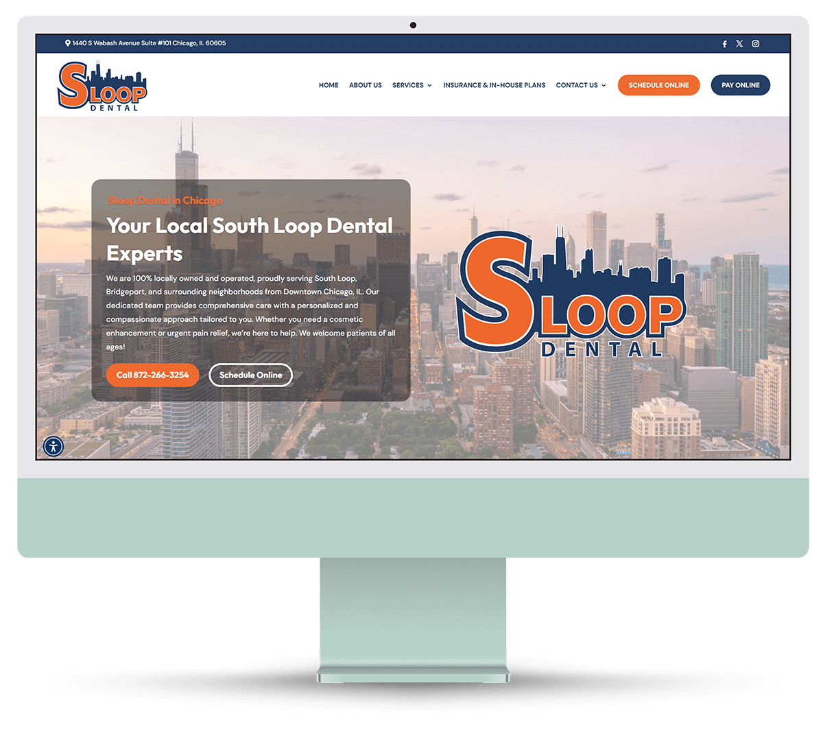 Sloop Dental Imac Mockup